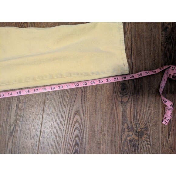 VTG 90s Roper Jeans Women 26 Yellow Bareback High Rise Western Straight Cutoff - Picture 7 of 10